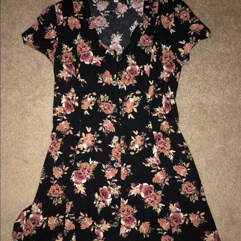 black floral dress